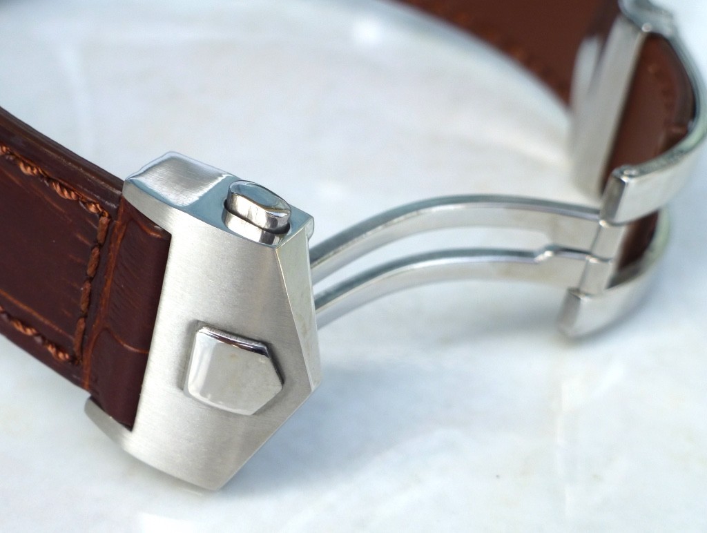 Uhrenarmband Valdemoro 14mm Hellbraun Leder Alligator-Praegung