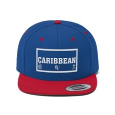 RV Caribbean (Caribeño) in English/Spanish Unisex Flat Hat Gorras Snapback RV