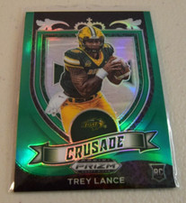 2021 Panini Prizm Draft Picks Trey Lance Crusade Green Wave Prizm Rookie (RC)