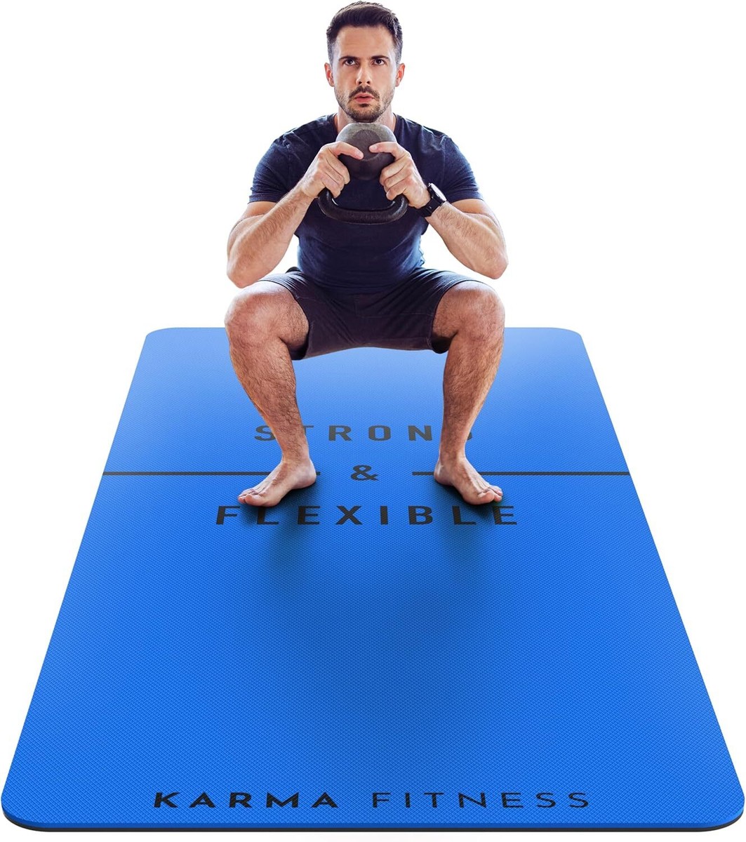 Large Exercise Mat Extra Wide Extra Thick Yoga Mat for Men