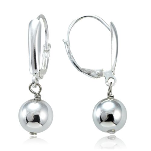 Sterling Silver Dangling Bead Earrings - Afbeelding 1 van 3