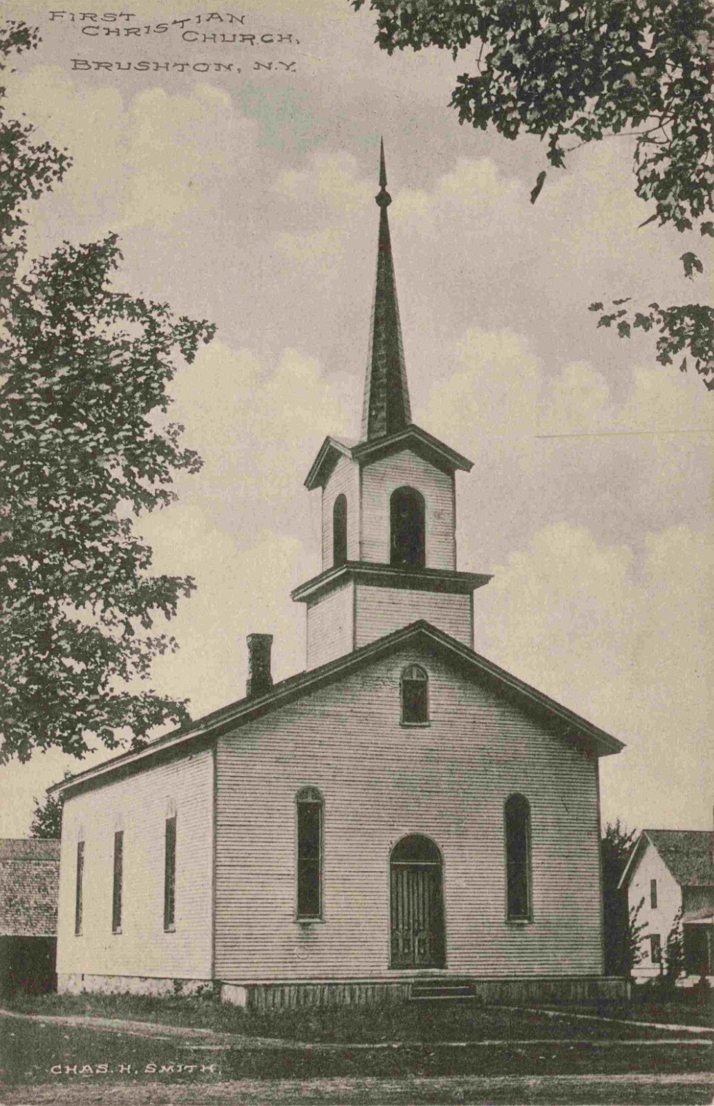 A View Of The First Christian Church, Brushton, New York NY eBay