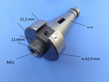 Werkzeugaufnahme Verl&auml;ngerung Spannfutter Adapter SK40 auf MK1 1MT/BM 60-932-301