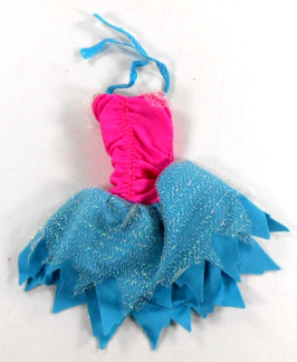 Vtg 1985 Jem & Holograms Dress Flash N Sizzle Jerrica Pink & Blue Sparkle