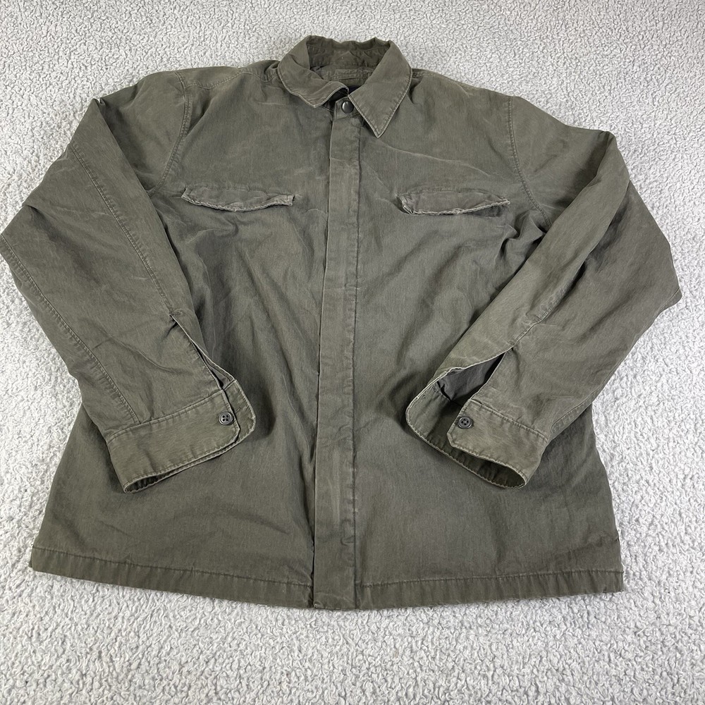 Vintage GAP Military Green Canvas Shacket Full Zip Men's Size M
