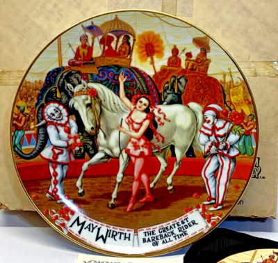 1983 - Ringling Bros Porcelain ''May Wirth'' Hamilton Collector Plate - Y