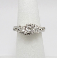 1CT Natural Diamond Engagement Anniversary Wedding Bridal Ring 14K White Gold
