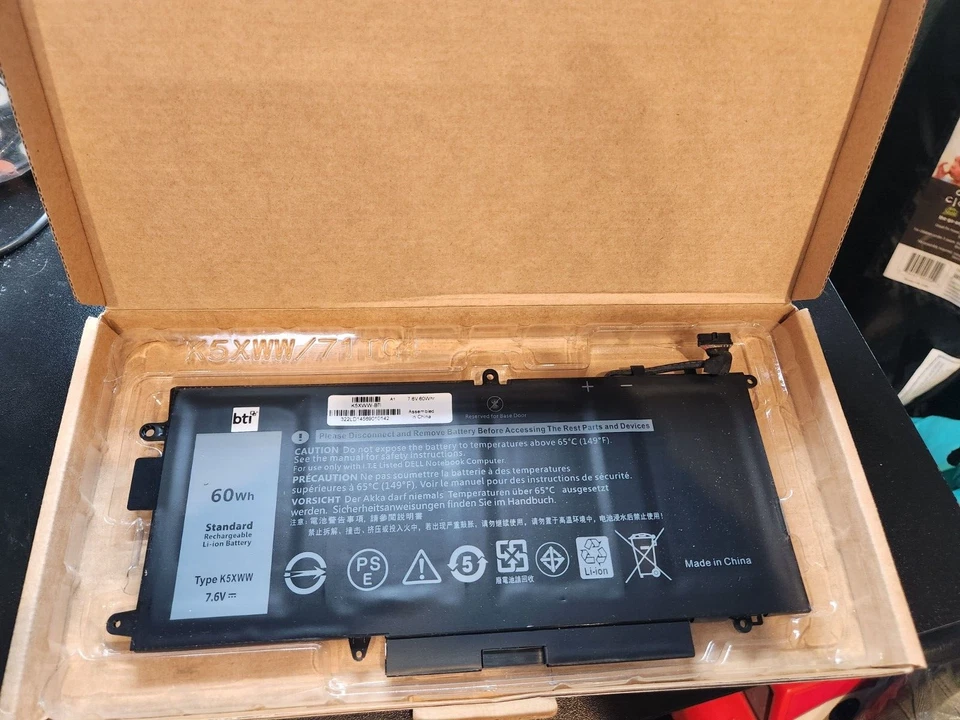 Battery Technology Inc. K5Xww-Bti Li-Ion 4 celdas 7,6 V Foto 3 de 3