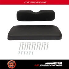 Black Golf Cart Front Cushion Set Fits EZGO TXT