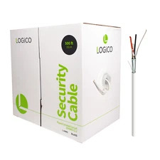 500ft 18/2 Shielded CCA Security Alarm Control Wire Stranded PVC Jacket White