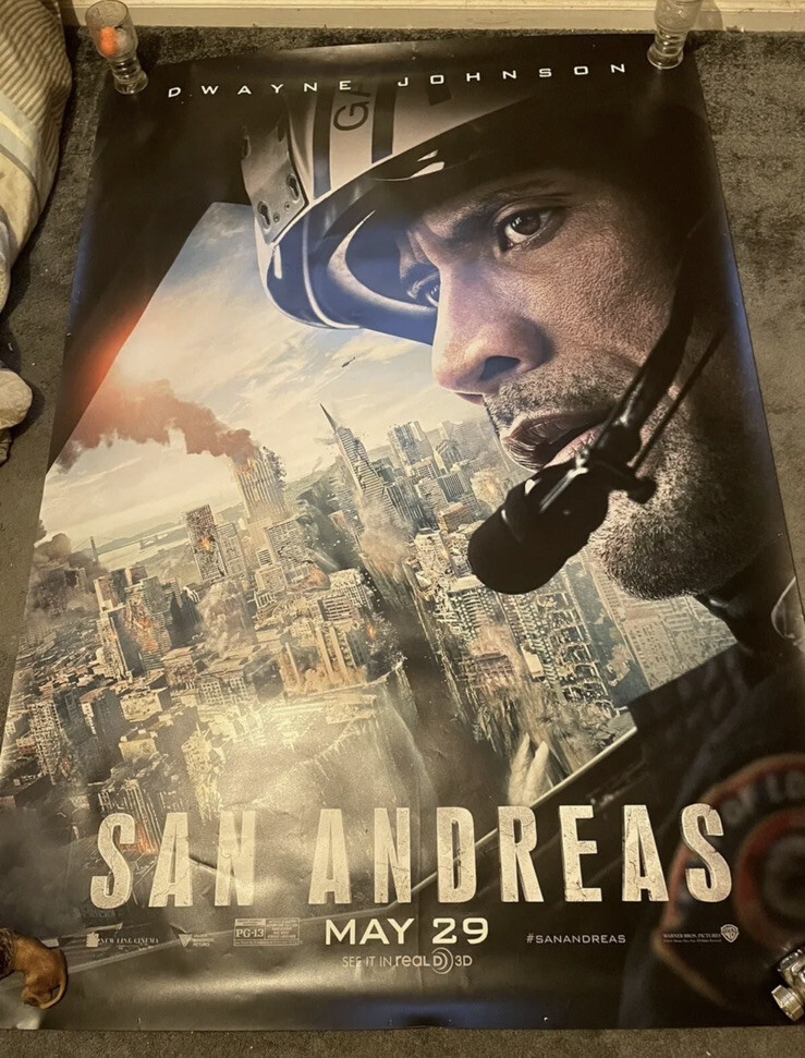 GLAMPTRIP Dwayne Johnson The Rock Movie Theater Poster San