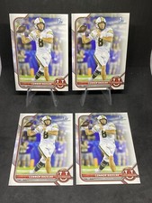 Connor Bazelak 4 RC Lot 2022 Bowman University Football 1st Rookie #84 Indiana