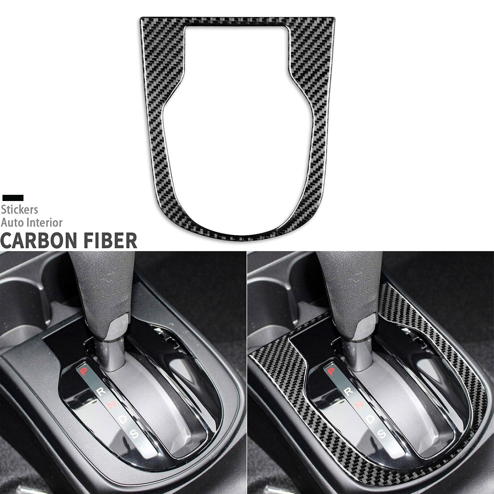 Real Carbon Fiber Center Console Gear Shift Panel Frame For Honda City 2017-2020