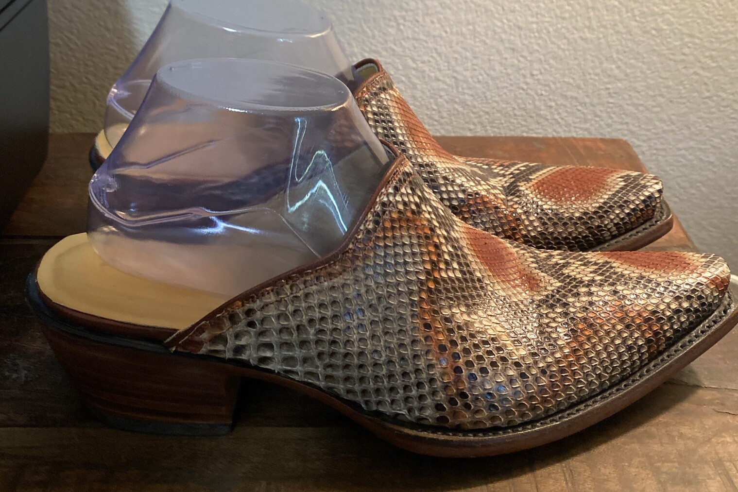 BACK AT THE RANCH PYTHON SNAKE WOMENS MULE HAND M… - image 3