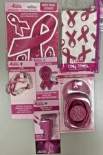 Lot of 5 Breast Cancer A Support Squad Items Phone Chargers + More