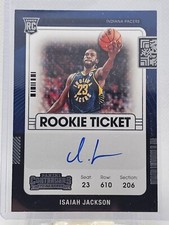 2021-22 Panini Contenders Basketball Isaiah Jackson Rookie Ticket Variation Auto