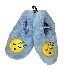 Snoozies Slippers Size Small 5/6 Emoji ZZZ Cozy Plush cottage core NEW with Tags