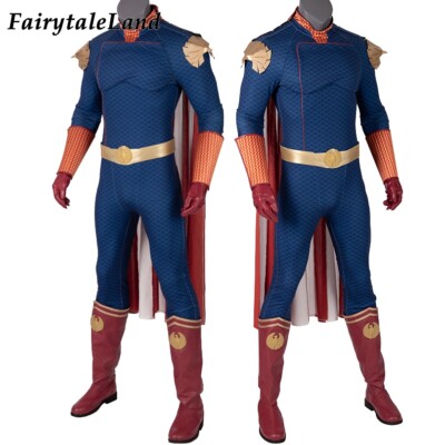 The Boys Homelander Cosplay Suit Costume Superhero Captain Cape Outfit Halloween