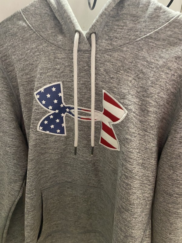 Under Armour Hoodie (Red, White & Blue) - Women's Size Large