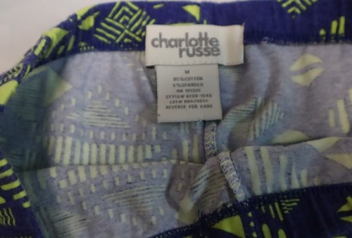 CHARLOTTE RUSSE Geometric Print Leggings Size M (22W x 25.5L) - Picture 3 of 3