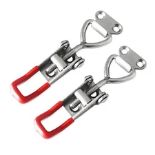2pcs Toggle Latch Clamp 4001 Adjustable 304 Stainless Steel Pull Hasp Latches...