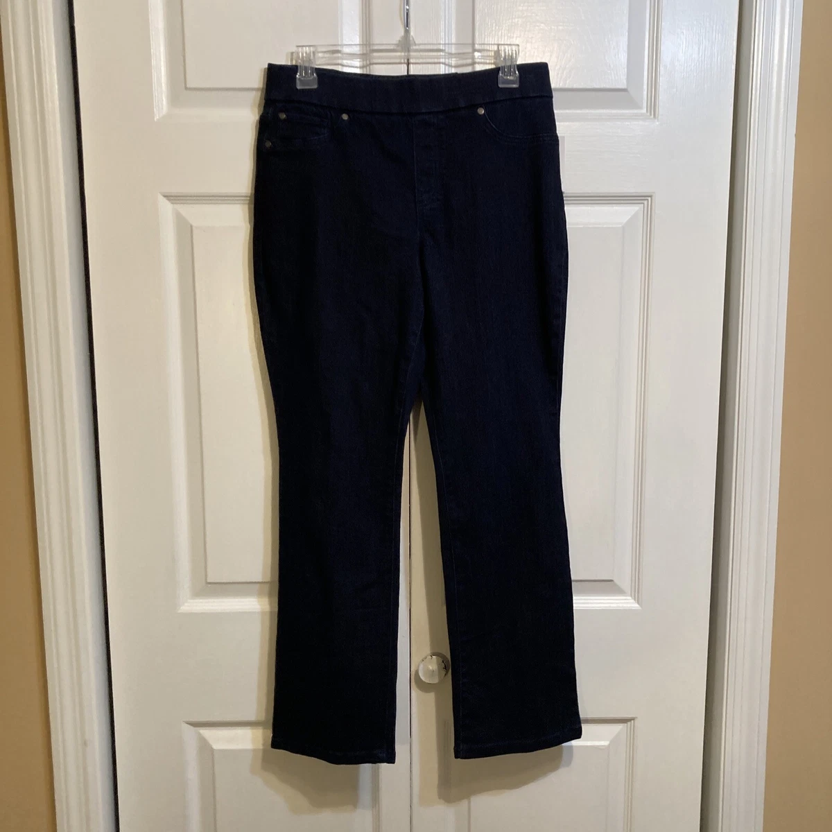 NWT Kim Rogers Pull On Straight Stretch Jean Tummy Control Pants Size 8P Petite