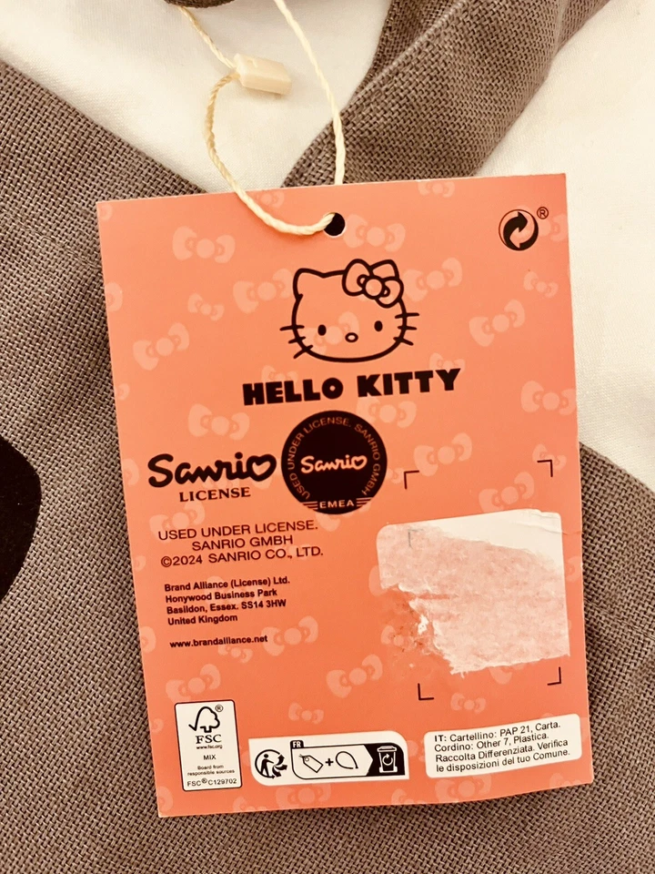 Bolso de Mano/Bolso de Compras Hello Kitty Gran Capacidad GRIS CON GRAN IMPRESIÓN HELLO KITTY Foto 4 de 4