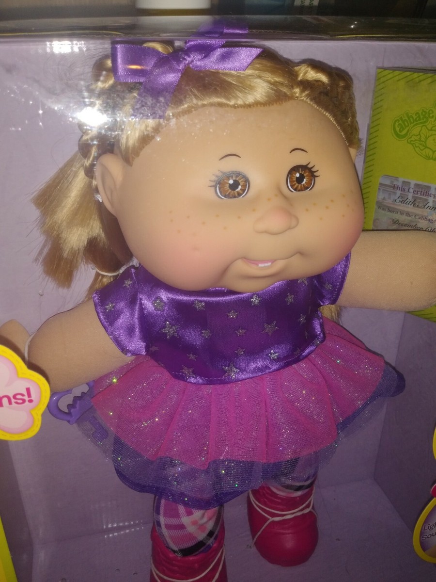 Cabbage Patch Kids Blonde,Freckles,Purple TuTu (Edith Anne Dec 6th