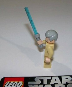 LEGO STAR WARS #8092 - OBI WAN KENOBI W/SABRE (SMOOTH HAIR/GREY)  - PRESTINE 