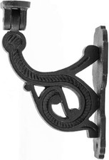 Staffa corrimano 4,5" H x 3,2" Proj. Staffe per corrimano in ferro battuto nero NUOVE