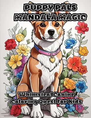 ColorZen - Puppy Pals Mandala Magic  Whimsical Canine Coloring Quest f - X555z
