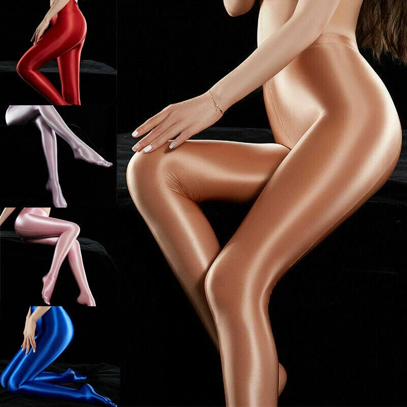 Sexy Women Silky Shiny High Gloss Pantyhose Nylon Stockings Dance