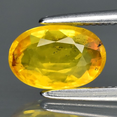 💎 1,28ct 7,5x5mm ovaler gelber Saphir - Thailand Edelstein