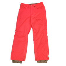 Burton Women Small Dri Ride Snow Pants Ski Snowboard Red Lined Adjustable Waist