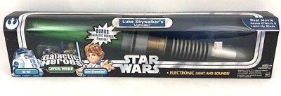 Star Wars 2004 Galactic Heroes Luke Skywalker s Lightsaber NIB Rare!!