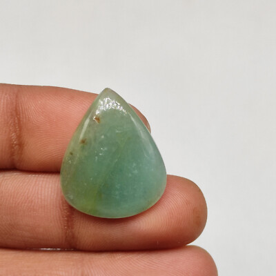 Natural green aquamarine cabochon translucent aquamarine stone for jewelry M6759