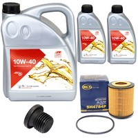 MotoröL Set Febi SAE 10W-40 7 Liter + ÖLfilter + Schraube FüR Audi A6 Avant 3.2