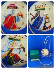 Pier 1 Li Bien Little 3 Kings Wise Men Reverse Painted Glass Xmas Ornament 2017