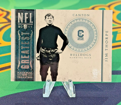 2012 Playoff National Treasures Jim Thorpe NFL Greatest 44/99 HOF Canton Bulldog