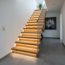 LED-Treppenstufenbeleuchtung Treppenlicht f&uuml;r 15 Stufen dimmbar 22W warmwei&szlig;