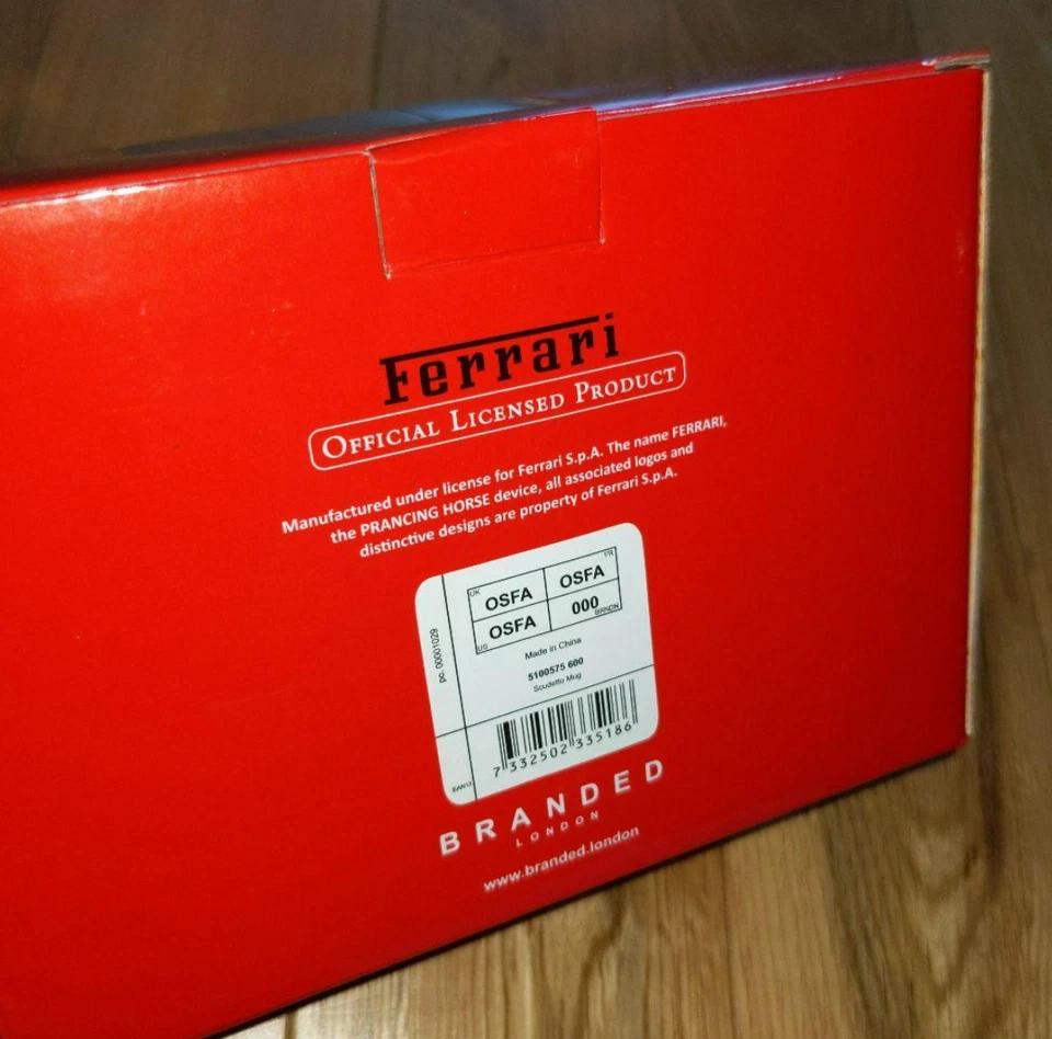 Paire de tasses à café thé Ferrari logo rouge et noir officiel avec boite - Photo 4/4