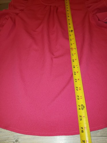 Women's Hot Pink Size Medium Blouse - Picture 3 of 7