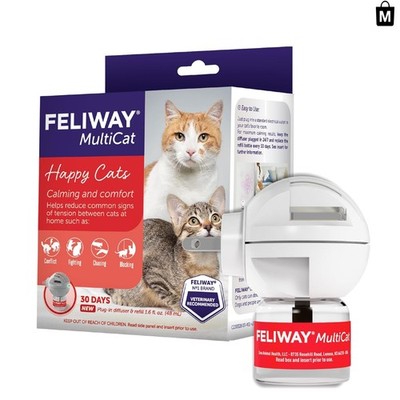 MultiCat Cat Calming Pheromone Diffuser for Stress Relief | 30-Day Supply
