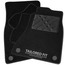 To fit Mitsubishi CR L200 Single Cab Car Mats 2006 - 2014 in Black & Heel Pad