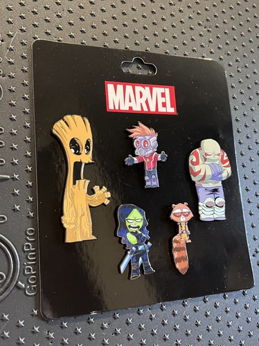 2019 SDCC Marvel Skottie Young 5 pin set GUARDIANS OF THE GALAXY ARTIST PROOF AP