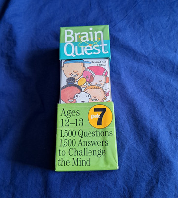 BRAIN QUEST, 7th Grade Edition, 1500 Questions, Excellent Condition!!