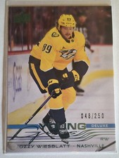 2025-26 Upper Deck Series 1 Deluxe Young Guns 212 Ozzy Wiesblatt /250 Predators
