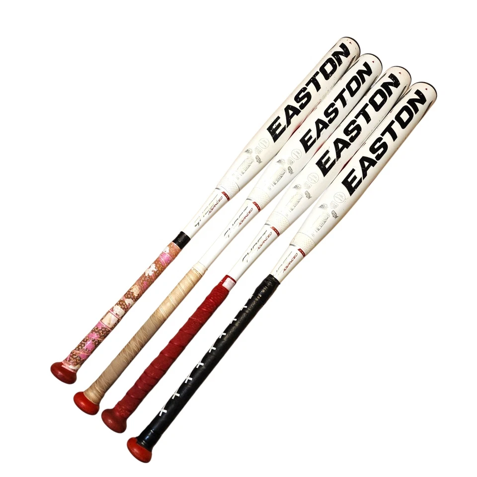 Lote de 4 bates de softbol Easton Ghost Advanced de doble barril para práctica de bateo Foto 2 de 4