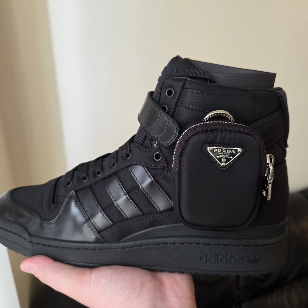 Adidas x Prada Men's US 11.5 Forum High Prada Core Black GY7040 | eBay