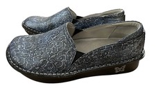 Alegria Debra Clogs Metallic Blue Spherical Womens Sz 9 EU 39 DEB-7417 EUC